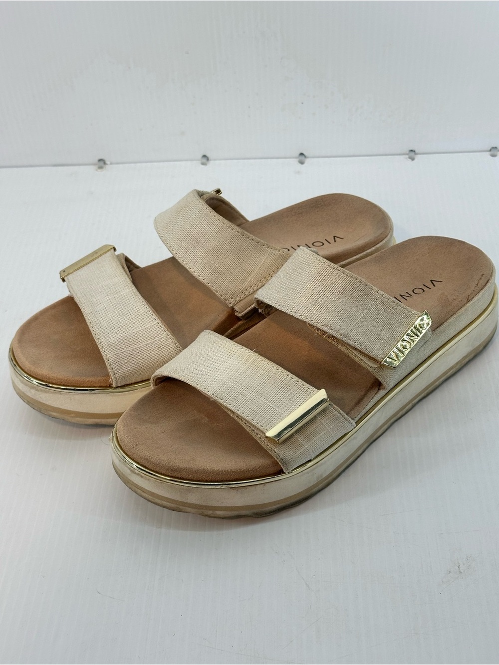 Vionic Brandi Platform Slide Sandal Size 9 Double-Strap - not for wide feet